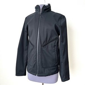 Men’s Banana Republic Black Zip Up Jacket w/ Hideaway Hood Sz S